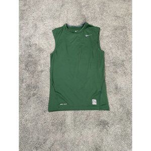 Nike Pro Shirt Mens Medium Green Sleeveless Tank Top Pro Combat Compression